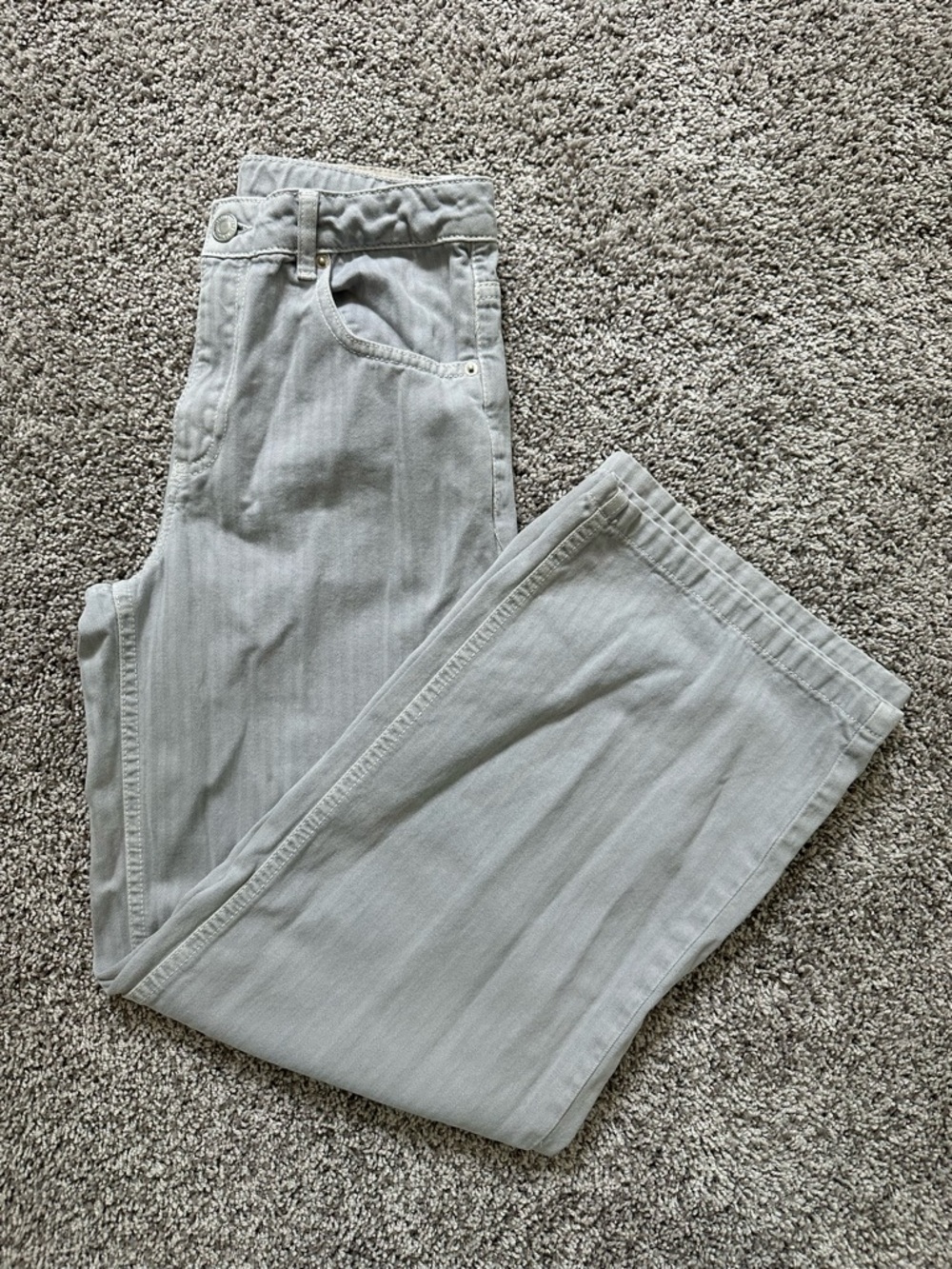 Zara Wide Leg Grey Jeans